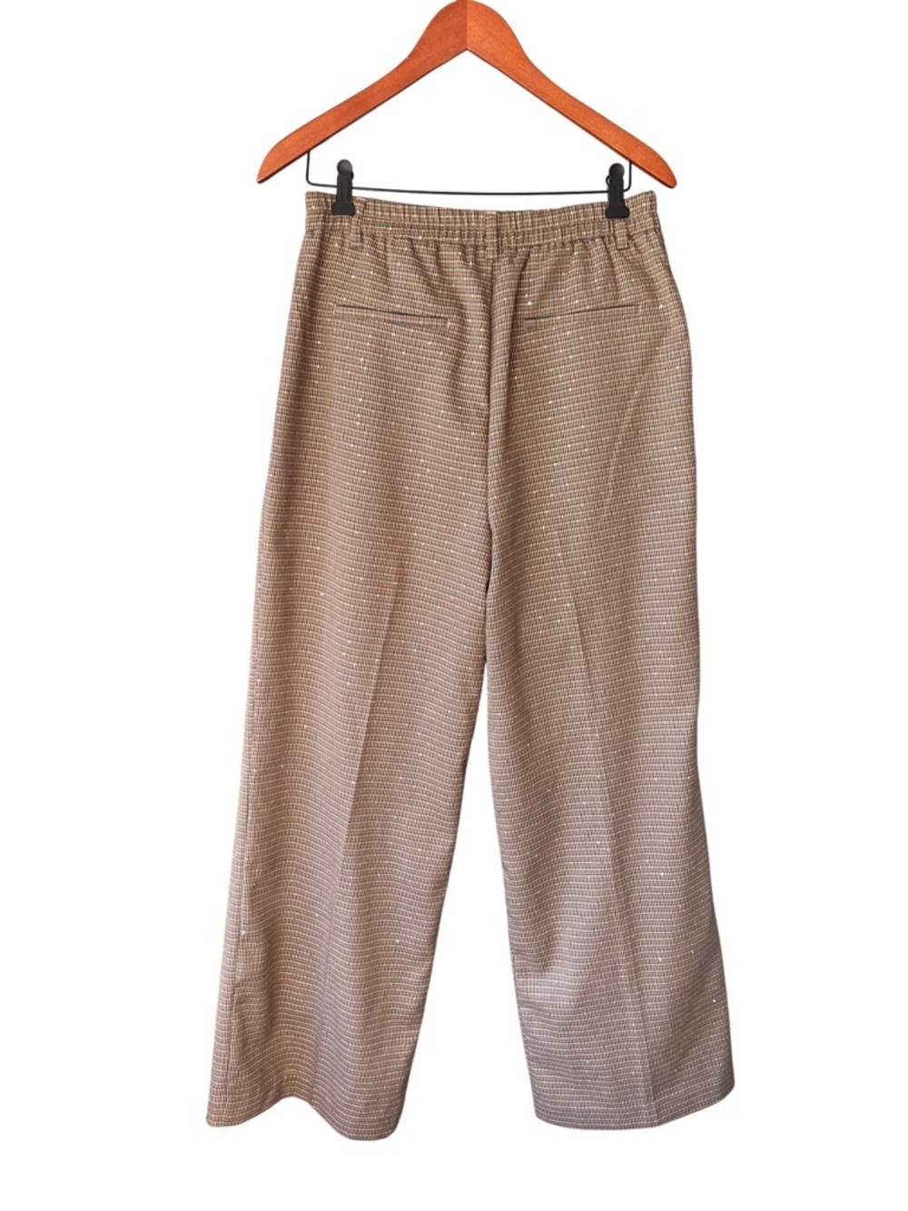 House of Harlow 1960 Taupe Wide-Leg Trouser Crop Top Pant Set - Picture 4 of 9